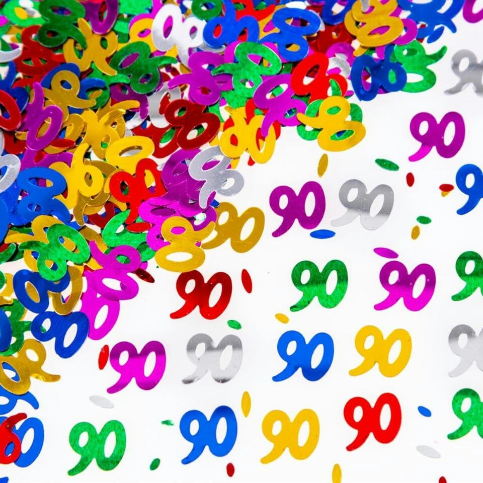 image 1 of 14g Mixed Happy 90th Birthday Confetti