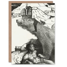 Richard Roland Holst Art Card Tsar Nicholas II on the Russian Bear