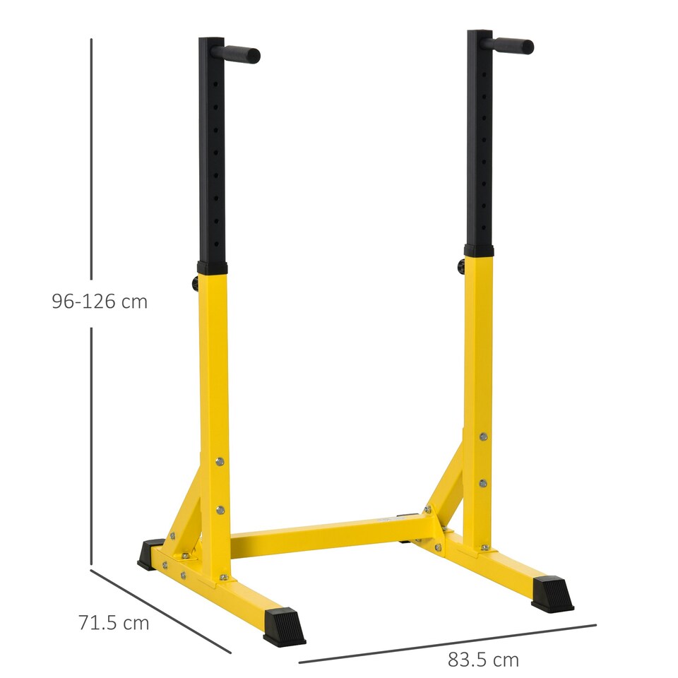 image 1 of HOMCOM Dip Station Chin Up Parallel Bars Pull Up Power Tower Home Gym Workout