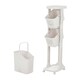 image 3 of Living and Home 4-Tier Laundry Basket with Wheels