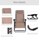 image 6 of Outsunny Zero Gravity Chair Metal Frame Texteline Armchair Outdoor Folding and Reclining Sun Lounger with Head Pillow for Patio Decking Gardens Camping, Beige