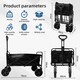 image 2 of Foldable Wagon Cart with Adjustable Handle for Camping Shopping