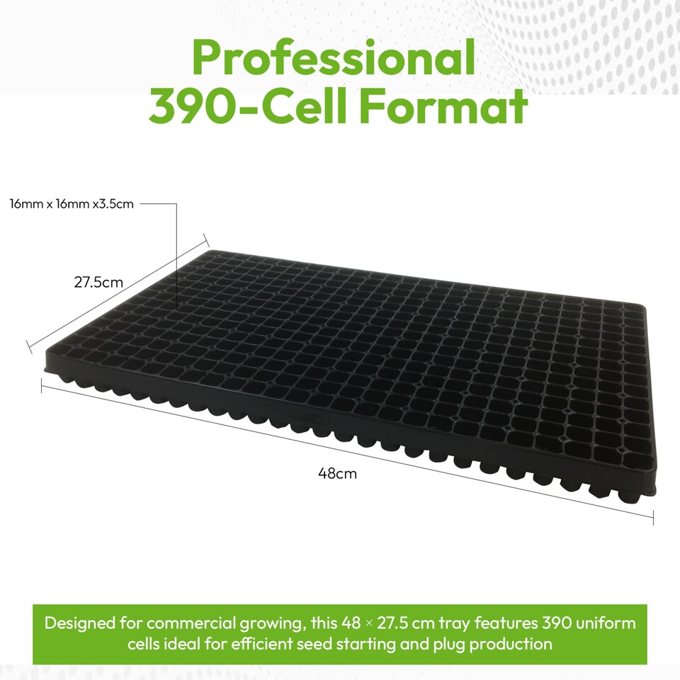image 1 of 390 Cell Plug Trays Seedling Propagation Trays with Drainage Holes Pack of 8