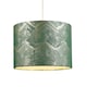 image 2 of Contemporary Emerald Green Drum Lamp Shade with Gold and Silver Metallic Decor