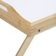 image 2 of Folding Wooden Bamboo Breakfast in Bed Lap Tray | Brown