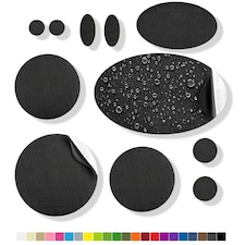 aZengear Repair Patches for Jackets, Tent, Shoe, Gear - Waterproof, Self-Adhesive, Tear-Cold-Heat-Resistant (11 Pieces, Black)