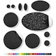 image 1 of aZengear Repair Patches for Jackets, Tent, Shoe, Gear - Waterproof, Self-Adhesive, Tear-Cold-Heat-Resistant (11 Pieces, Black)