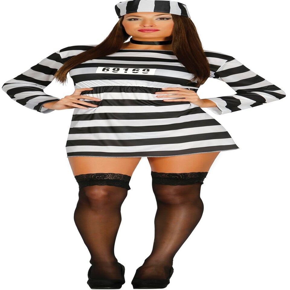 image 1 of Fancy Dress Adult Prisoner - M