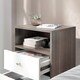 image 9 of HOMCOM Bedside Tables Set of 2, Modern Nightstand with 2 Drawers and Open Cubby, Sofa Side End Table for Bedroom, 40 x 34 x 64cm, Grey