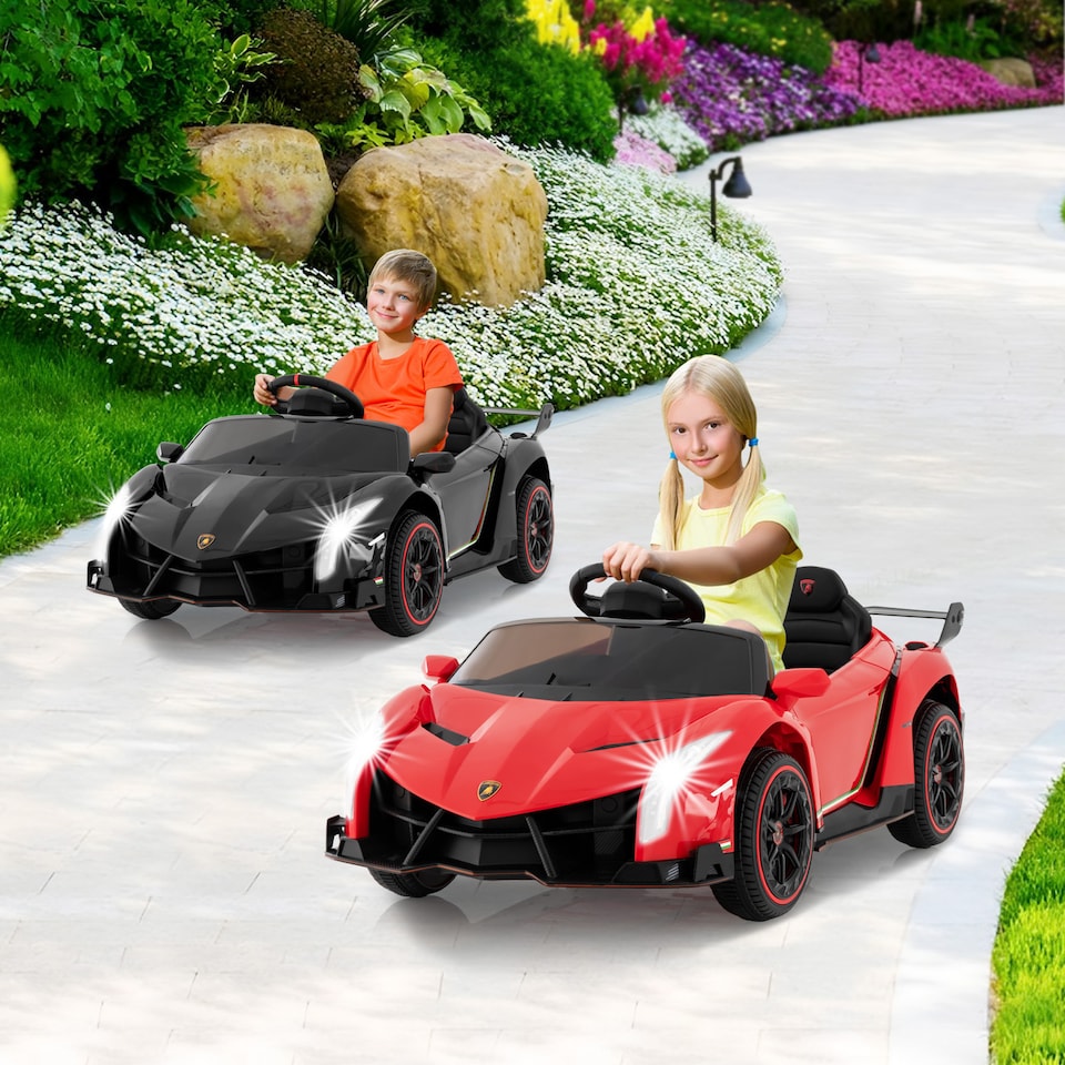 image 1 of COSTWAY 12V Battery Powered Electric Vehicle Kids Car Red