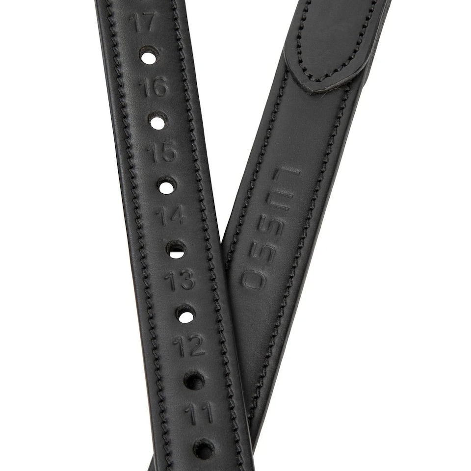 image 1 of Velociti Lusso Logo Horse Stirrup Leathers | Black | Black | 48in x 0.75in | 1