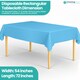 image 2 of Disposable Plastic Table Cover, Table Liner - 54" x 72"