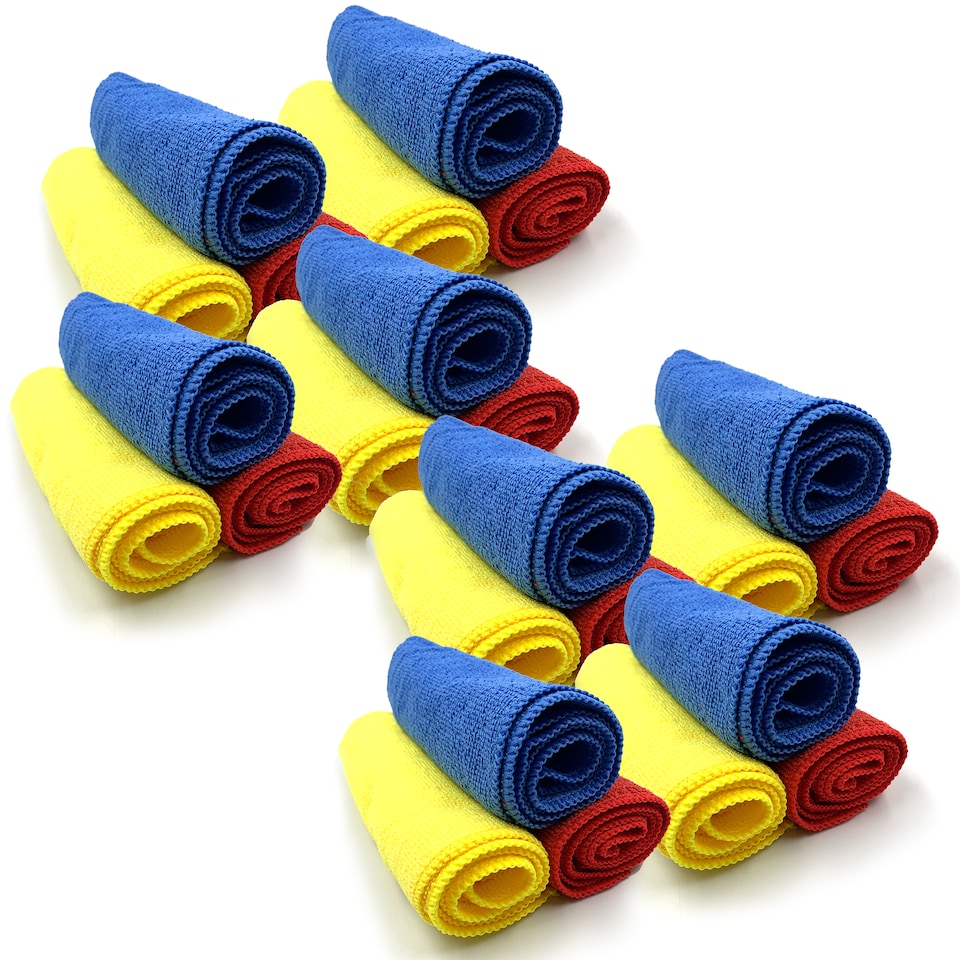 image 1 of Multipurpose Microfibre Cleaning Cloth 40cm x 40cm Super Soft Washable and Lint Free - Pack of 3