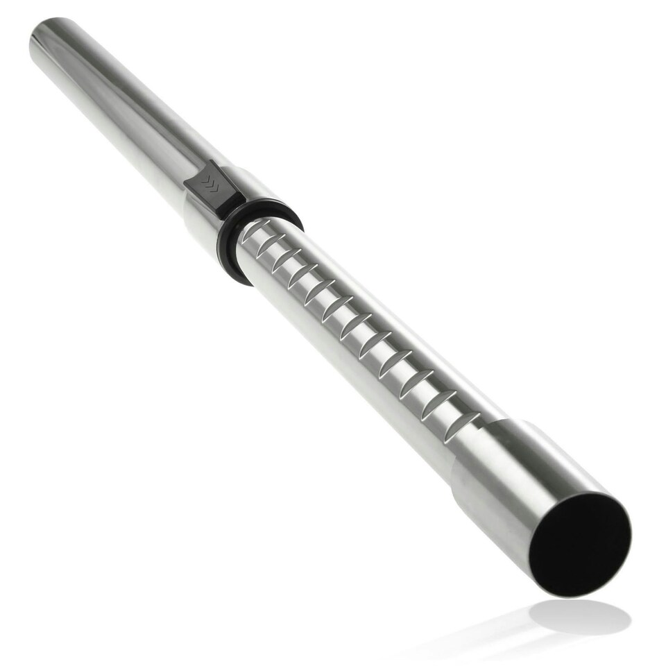 image 1 of SPARES2GO Vacuum Cleaner Adjustable Telescopic Tube Extension Rod Wand Pipe (35mm) Silver