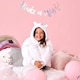 image 4 of Dreamscene Kids Unicorn Oversized Sherpa Fleece Hoodie Blanket White