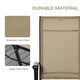 image 5 of Outsunny Outdoor Sun Recliner Loungers with Adjustable Footrest, Beige