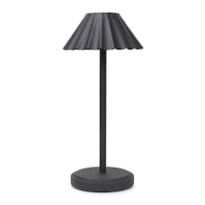 ValueLights Avery Black Rechargeable Table Lamp & Integrated Bulb | Black
