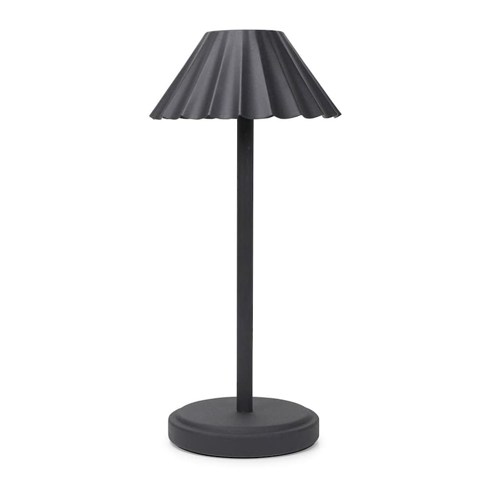image 1 of ValueLights Avery Black Rechargeable Table Lamp & Integrated Bulb | Black