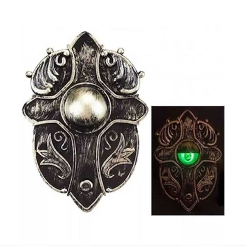 image 1 of Blinking Cross Light & Sound Halloween Doorbell Decoration