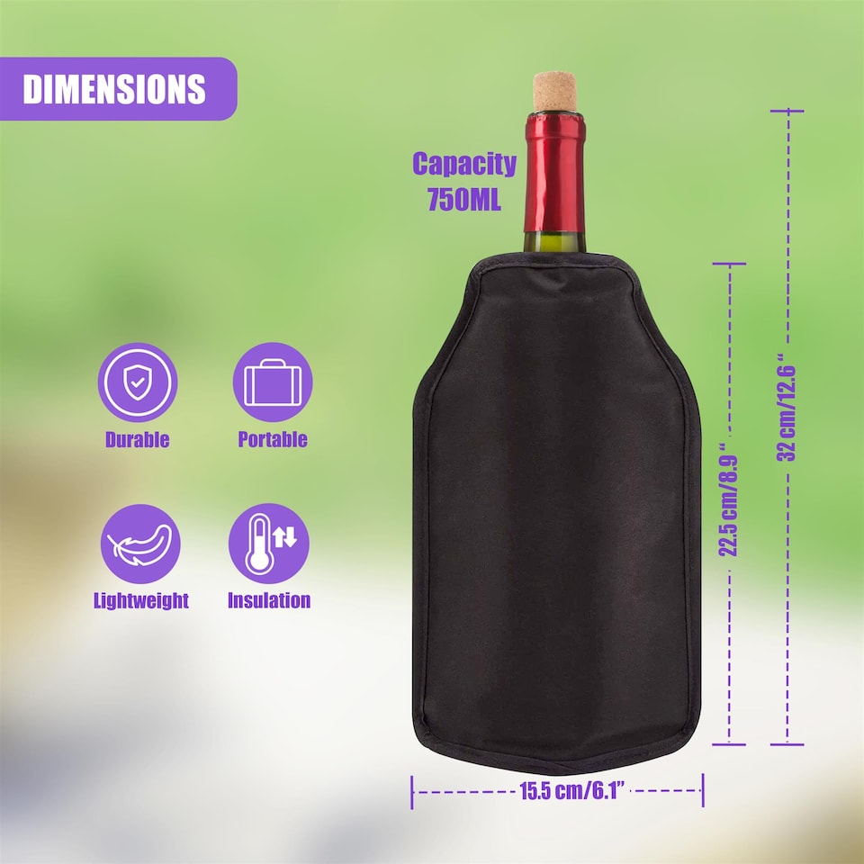image 1 of GEEZY Wine Bottle Insulated Cooler Sleeve