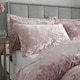 image 2 of Catherine Lansfield Crushed Velvet Blush Duvet Cover Set Pink | Double