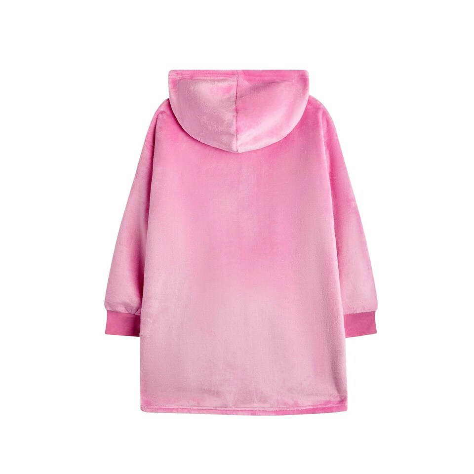 image 1 of Nintendo Girls Princess Peach Super Mario Blanket Hoodie - Pink - 6-8 Years