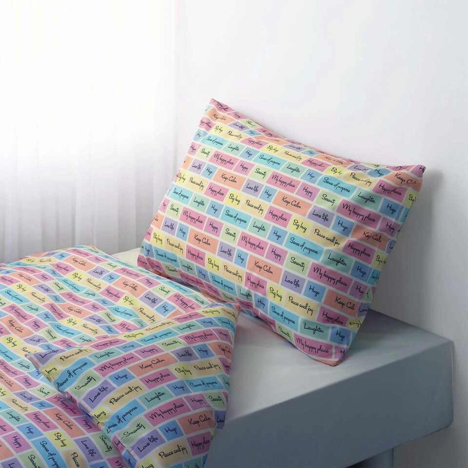 image 1 of Rachel Riley Motivational Duvet Cover Set Single Bed Multi | One Size