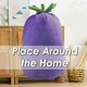 image 5 of Bunny Aubergine Soft Toy Folding Plush Cute Cuddly Fluffy Rabbit 35cm Aubergine
