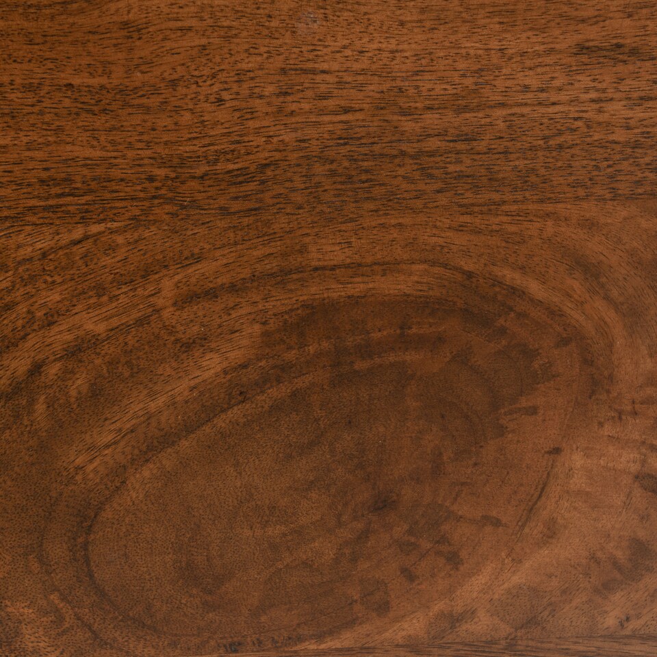 image 1 of MH London Tora Triangle Side Table, Mango Wood End Table with Tripod Legs