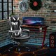 image 2 of Vinsetto Gaming Chair Ergonomic Reclining Manual Footrest Wheels Stylish White