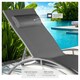 image 4 of Sun Lounger Set of 2 Alina - 5-step backrest, head cushion, aluminium frame | Grey | grey | 2