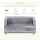 image 2 of PawHut Dog Sofa Pet Lounge Bed w/ Anti-slip Legs for Small-Sized Dogs - Grey
