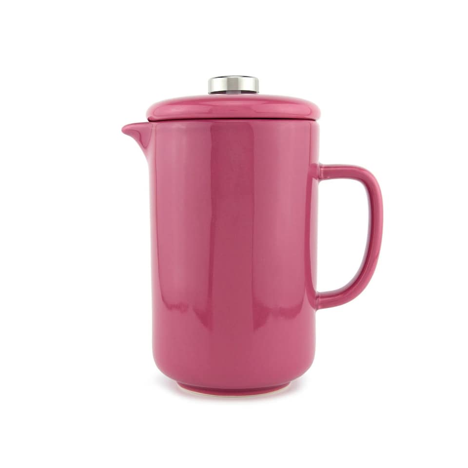image 1 of Upper Street Six Cup Pink Ceramic French Press Cafetière