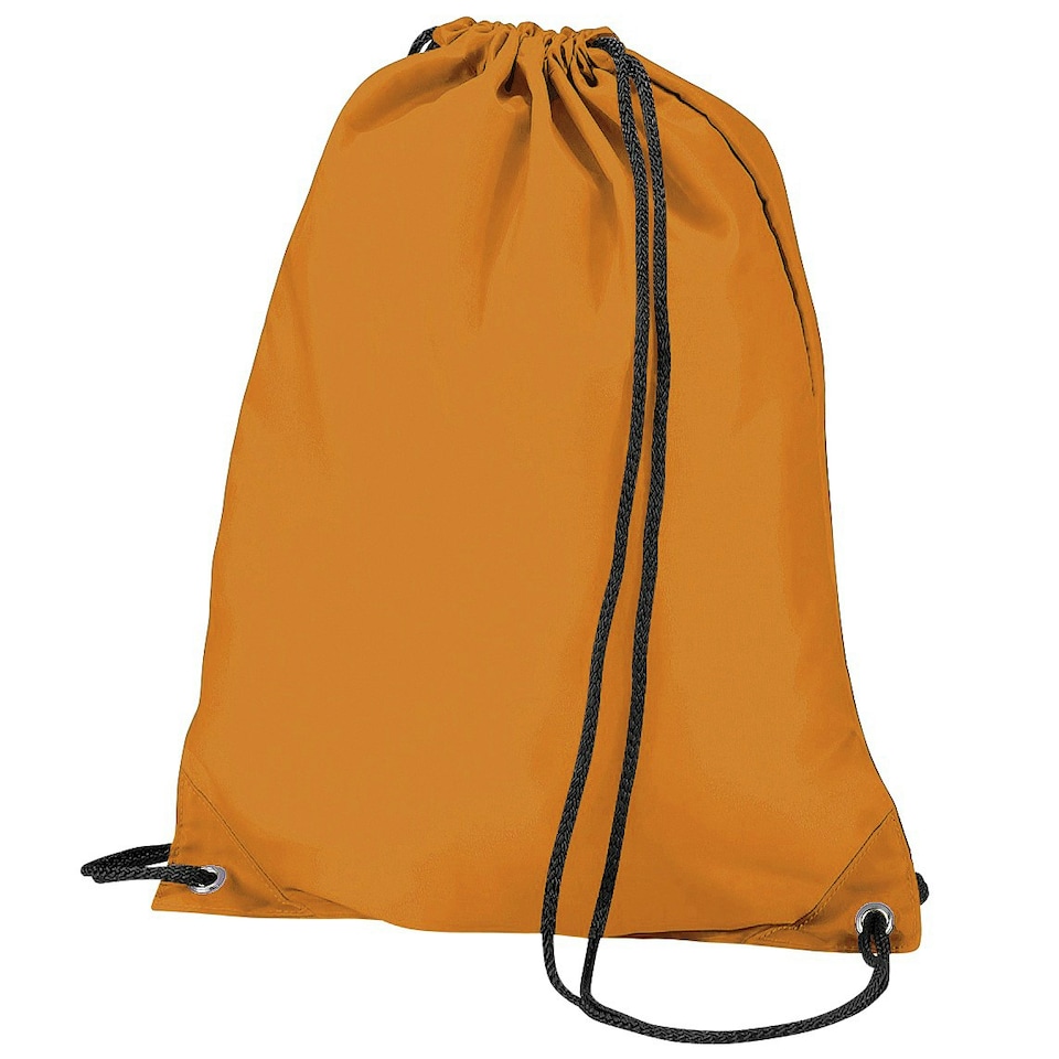 image 1 of BagBase Budget Water Resistant Sports Gymsac Drawstring Bag (11L) - Orange - One Size Orange | One Size