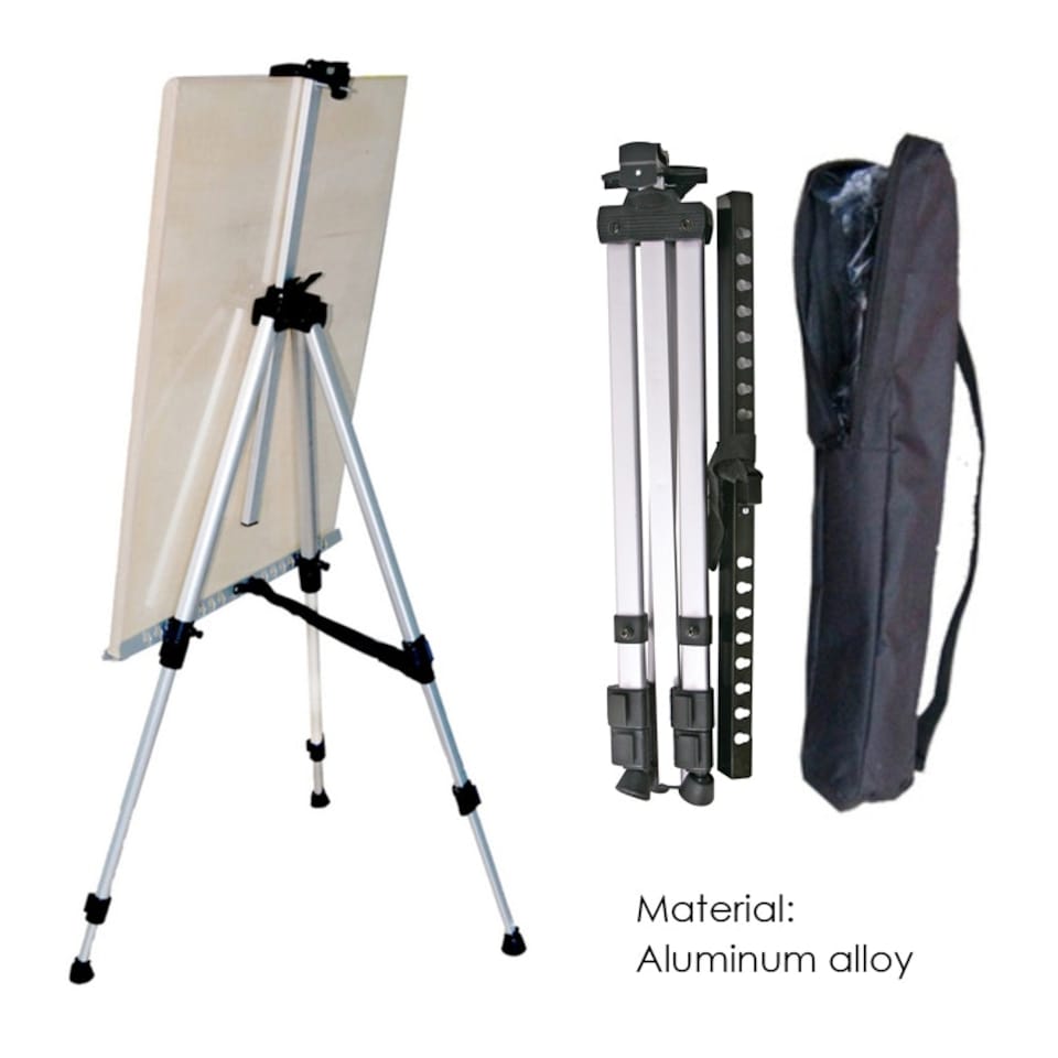 image 1 of 168cm Silver Portable Adjustable Aluminum Alloy Painting Stand Display Tripod Easel