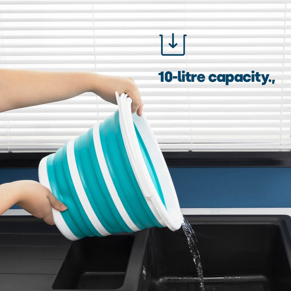 image 1 of Collapsible Bucket - Turquoise