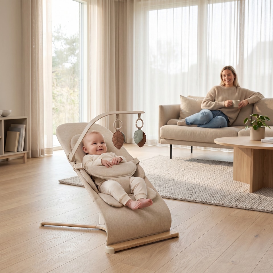 image 1 of Red Kite Baya Bouncer - Oatmeal | Cream | Oatmeal | One Size | 1