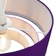 image 4 of Contemporary Round Triple Tier Purple-Lilac Cotton Fabric Pendant Light Shade | Purple