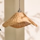image 3 of Traditional Roscoe Rattan Scalloped Easy Fit Decor Ceiling Shade H19 x D44cm