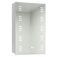 Living and Home Wall Mount LED Mirror Cabinet with Demister Pad for Bathroom