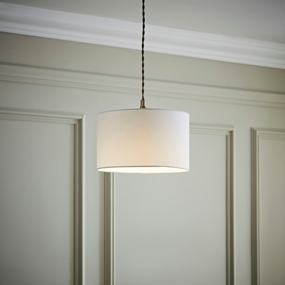image 1 of ValueLights Reni Small White Pendant Shade White