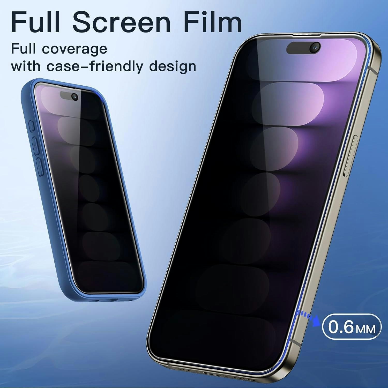 Tech Armor Screen Protector For IPhone 15 Pro Max 6.7 Inch - 3 Pack + Camera Lens Protectors, 9H Tempered Glass, Lifetime Warranty