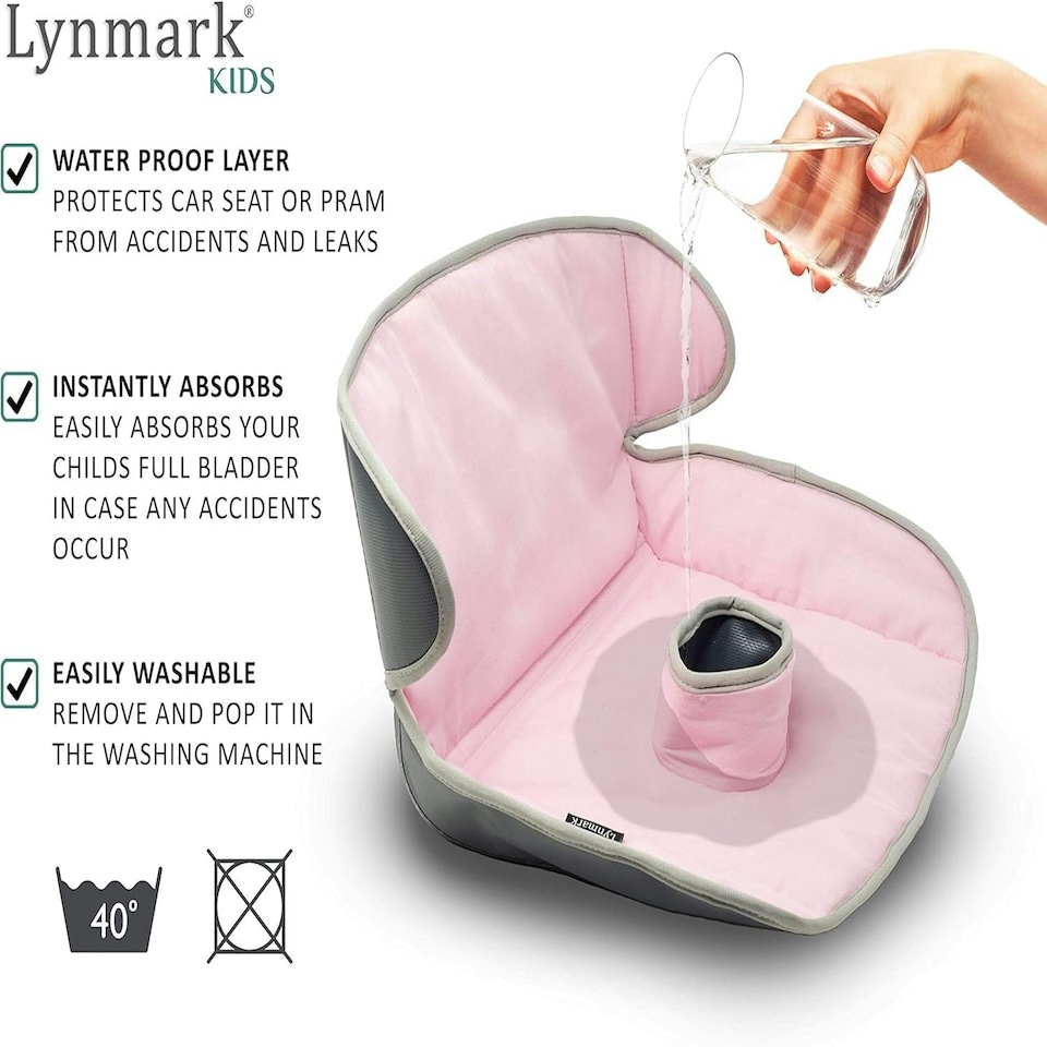 image 1 of Lynmark® Potty Training Car Seat Protector Cover for Spills, Nappy Leaks, and Accidents Pink | 1 pack