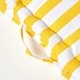image 4 of Homescapes Cotton Yellow Thick Stripe Floor Cushion - 40 x 40 cm | Yellow | 40 x 40 cm