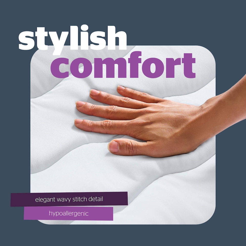 image 1 of Silentnight Deep Sleep Wavy Stitch Topper