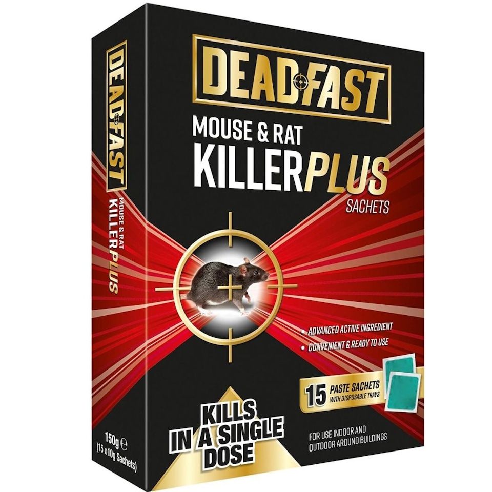 image 1 of Deadfast Rat & Mouse Killer Plus Paste Baits 15x Sachets