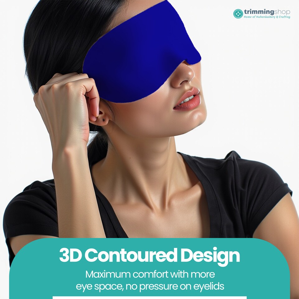image 1 of 3D Sleep Eye Mask with Adjustable Strap Luxury Blindfold Sleep Mask