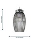 image 8 of Set of 2 Facet - Chrome with Smoke Faceted Glass Pendant Shades Clear | Chrome