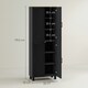 image 8 of HOMCOM Modern Kitchen Cupboard Storage Cabinet with 4 Shelves, Black Grey