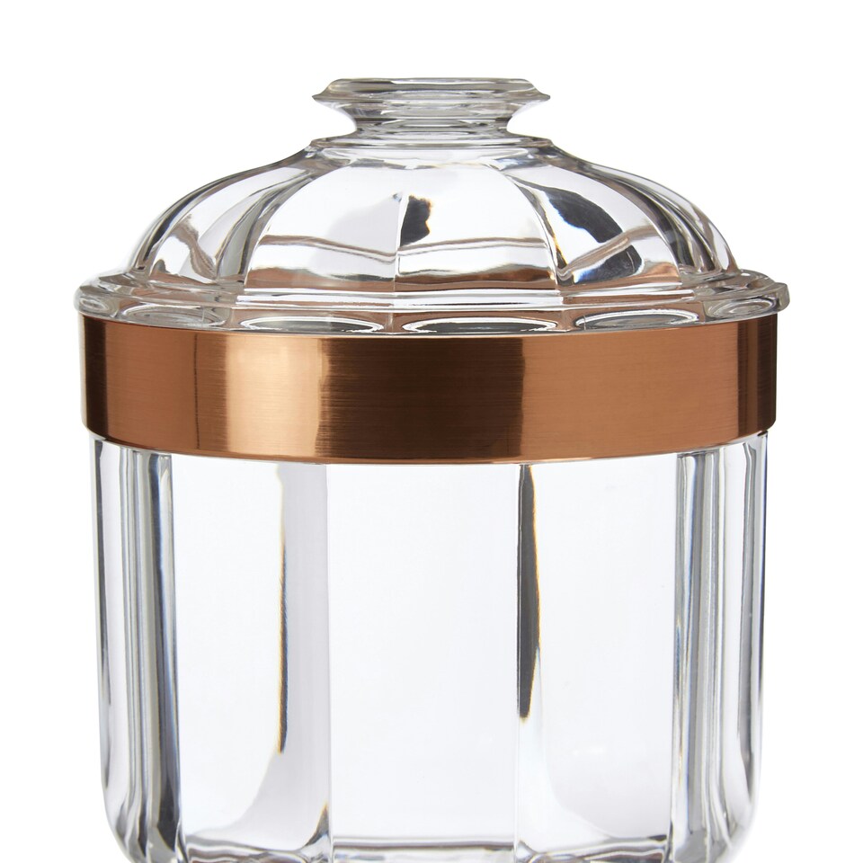 image 1 of Maison by Premier Medium Rose Gold Acrylic Canister
